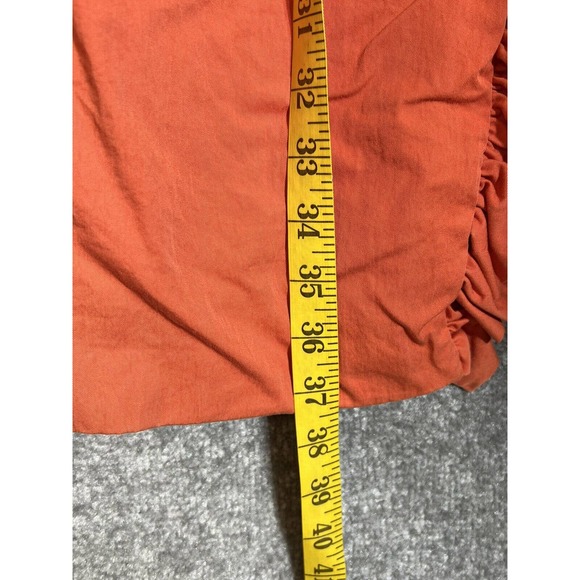 J Crew Ruffle Trim Jacket Womens Size 2 Orange Pockets Lightweight - Picture 9 of 9